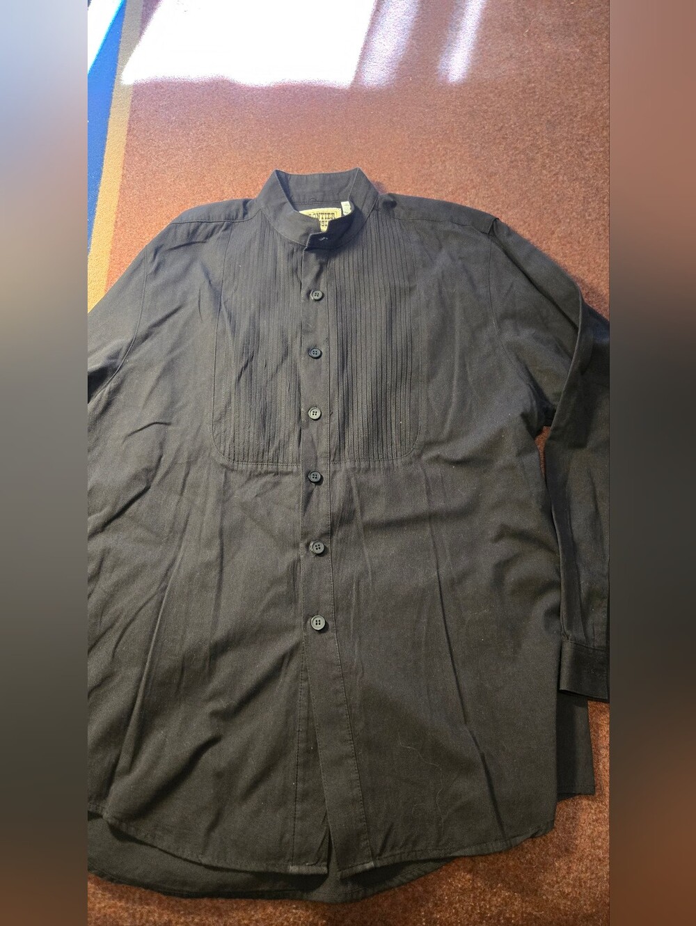 Frontier Classics "Gent" Old West style shirt in black Size Medium